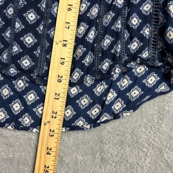 Apollo Artsy Flowy Boho Embroidered Womens Shirt Top Y2K Sz M Peasant Gypsy - Picture 7 of 14